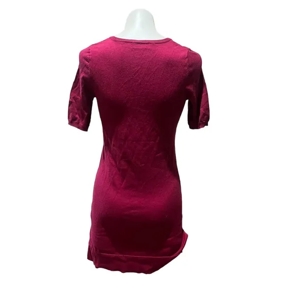 Lulus Women's XS Pink Half-Sleeve Sweater Dress V-Neck Knit - Image 6