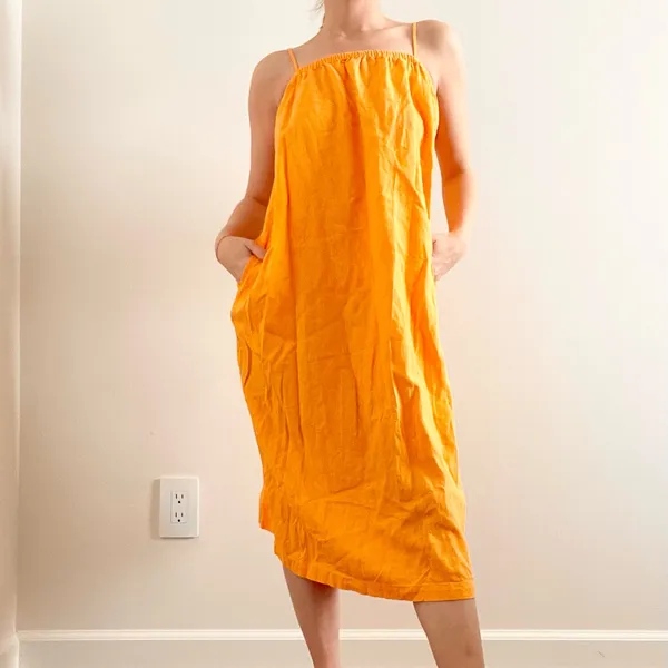 A New Day Linen Blend Midi Dress - Image 3