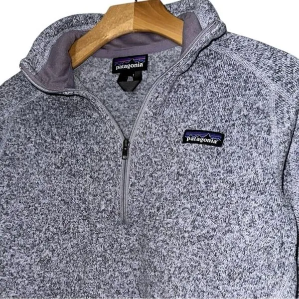 Patagonia Women’s Size M Heather Gray Quarter Zip Pullover Better Sweater - Image 2