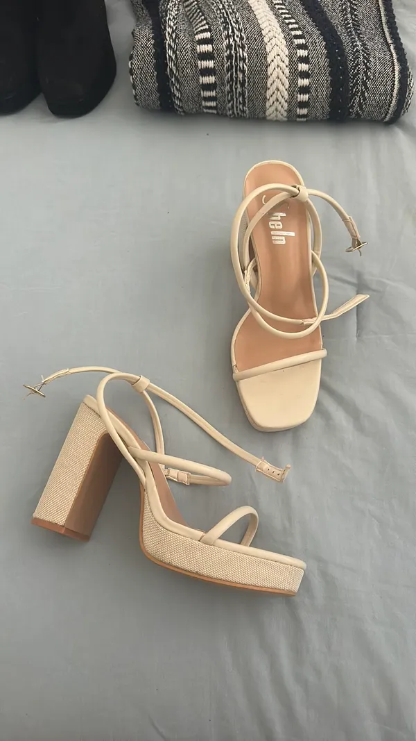 Nude chunky heels Tan Size 7 - Image 3