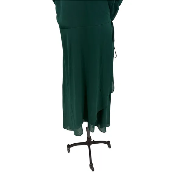 Baltic Born Bristol Midi Wrap Dress Emerald Green Flutter Sleeve NWT Size 2X - Image 4