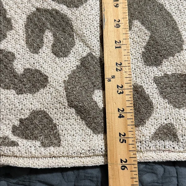 POL women’s plus size 2XL oversized olive & leopard pattern slouchy sweater new - Image 5