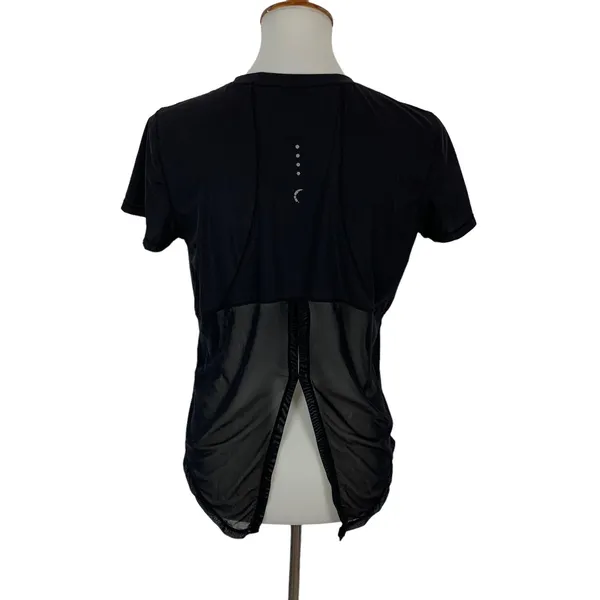 Zyia‎ Medium Black Activewear Top Short Sleeve Gym Fitness Athleisure - Image 3
