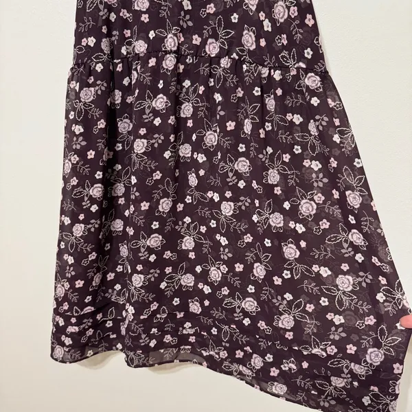 Y2K Victoria’s Secret Floral Mini Slip Dress Size Medium Babydoll Purple Lace - Image 5