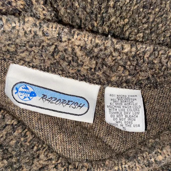 Razorfish Vintage brown micro fiber sweater - Image 4
