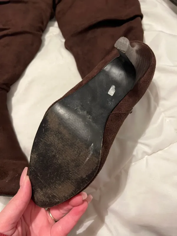 Brown Suede Boots Size 5.5 - Image 2