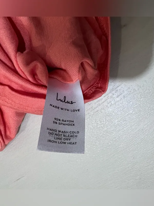 Lulus NWT Women Large Basics Feel Like Dancing Coral Orange Crop Casual Lounge - Image 11