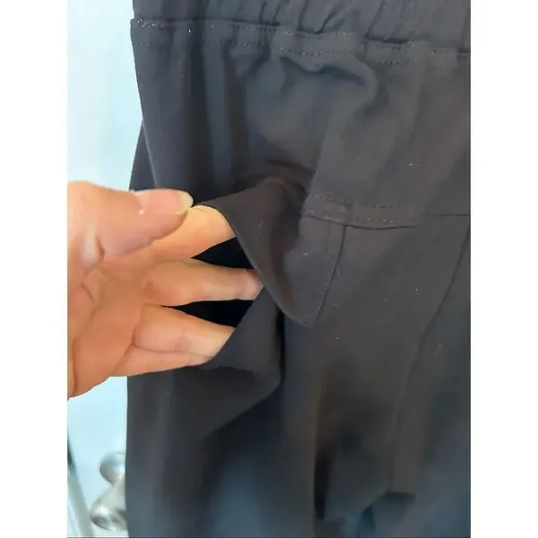 PASKHO ULTRA COMFORTABLE PANTS IN BLACK NERO Travel Jogger Size small - Image 7