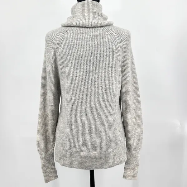 Quince Merino Wool‎ Alpaca Sweater Women's S Quiet Luxury Funnel Neck Gray Small - Image 3