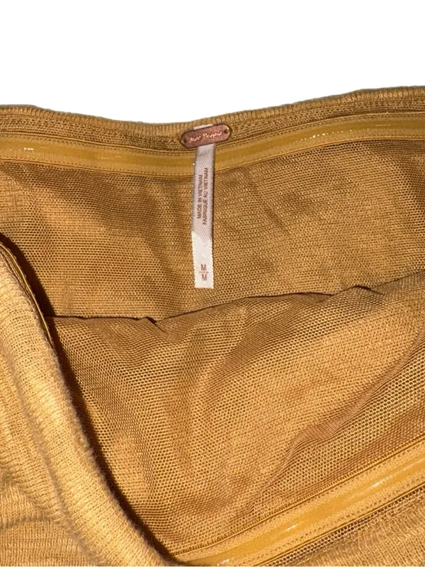 Free People Boulevard Tube Top Golden Syrup Bronze Medium NWOT - Image 4