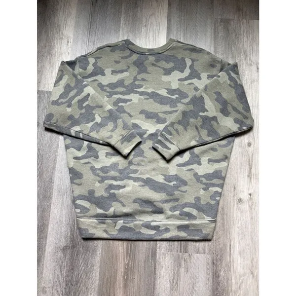 Express Camo Pocket Pullover Fleece Sweatshirt XS Oversized Cozy Streetwear - Image 6