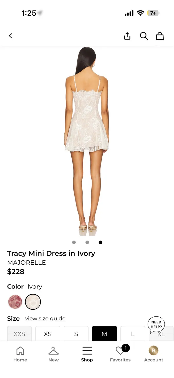 Revolve Tracy Mini Dress in Ivory - Image 4