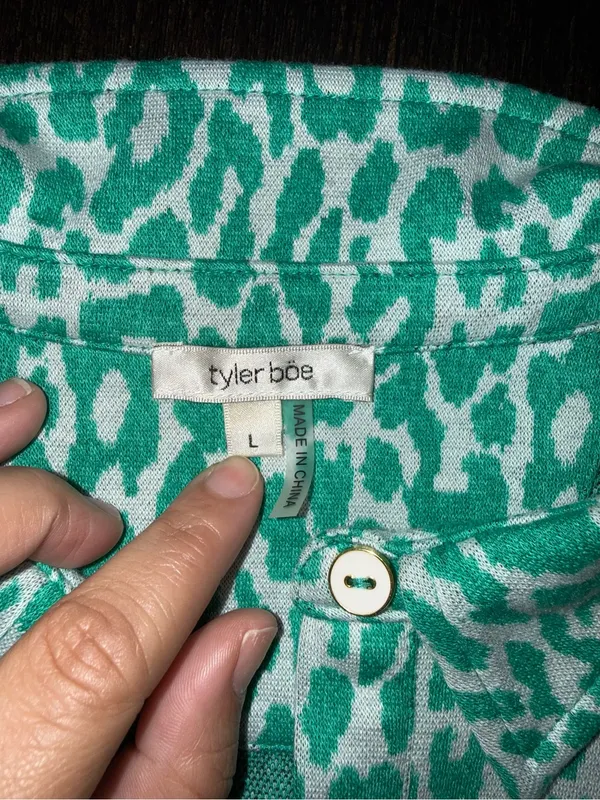 Tyler Boe Shirt Sleeve Polo Leopard Rosette Print Preppy Bold Streetwear - Image 6