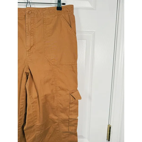 Abercrombie & Fitch Relaxed Cargo Pants Size 31 Brown Camel Utility Streetwear - Image 9