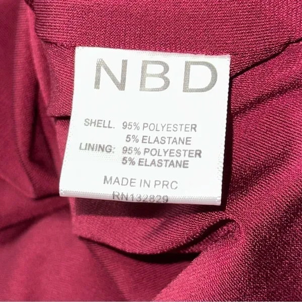 NBD Women’s S Burgundy Wine Velvet In the Deep Slit Sides Low Back Maxi Dress - Image 9