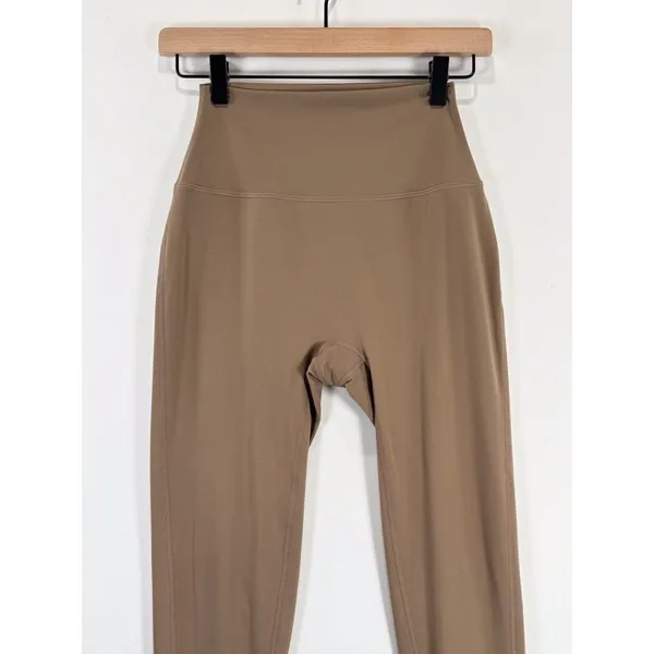SET ACTIVE Womens Leggings Brown Sportbody Sporty High Rise Stretch Medium - Image 6