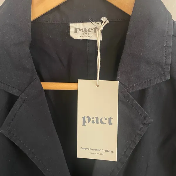 NWT Pact Cotton Twill Blazer Womens Sz Medium Workwear Career Organic Cotton - Image 4