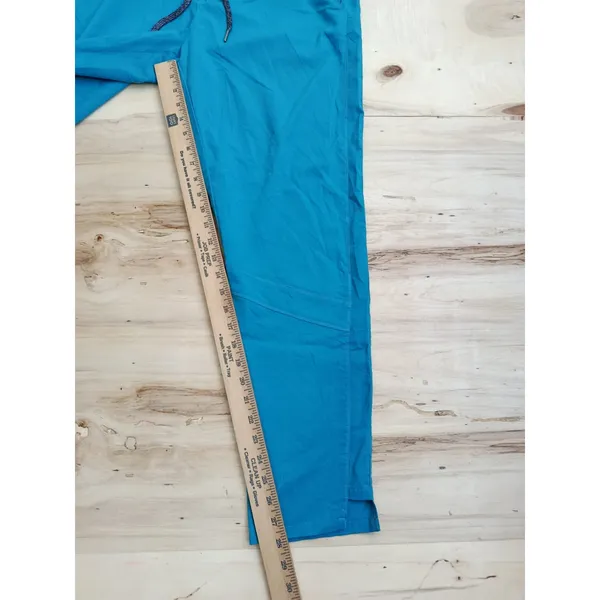 Greys Anatomy by Barco Women Active Spandex Stretch Scrub Pants Size L Teal Blue - Image 12