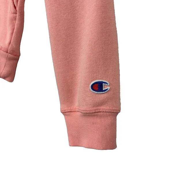 Champion Quarter Zip Sweatshirt Peach Logo Pullover Athleisure Loungewear Size S - Image 2