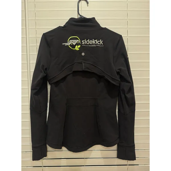 Lululemon Define Jacket Womens 10 Black Full Zip Embroidered Logo - Image 5