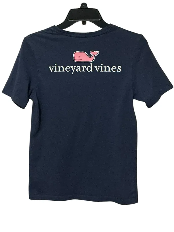 VINEYARD VINES Whale Logo Tee M 16” p2p Navy EUC - Image 7