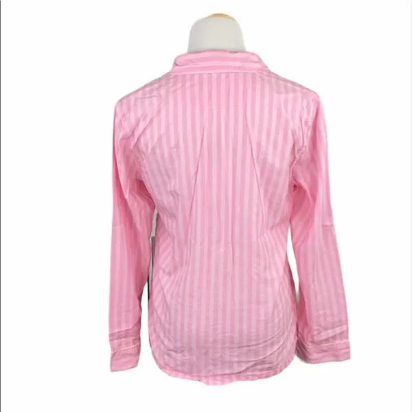 Victoria’s Secret Iconic Pink Striped Button Down Sleep Shirt - Image 8