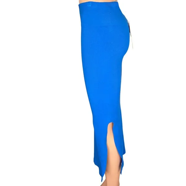 NWT ~ Sexy FABLETICS Bright Blue Long Body Hugging Activewear Slit Skirt MEDIUM - Image 3