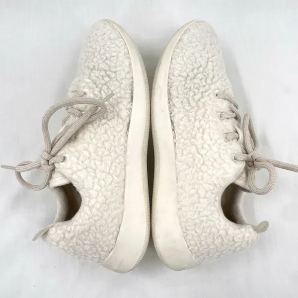 Allbirds Wool Sneakers Runner Fluffs White Merino Wool Athletic Shoes US Size 9 - Image 4