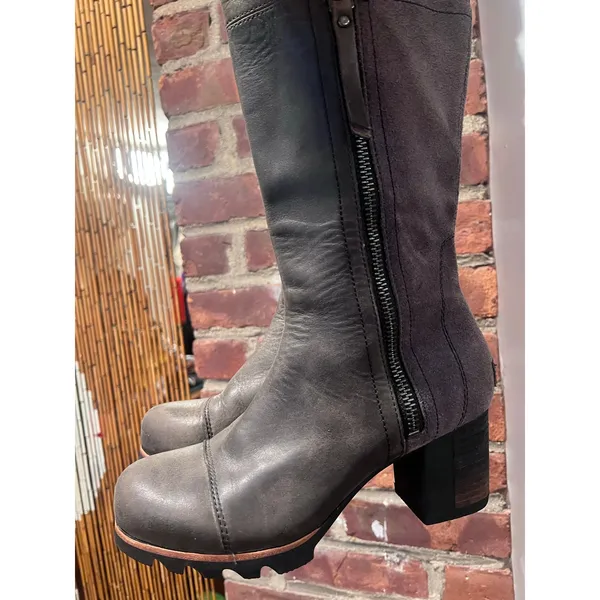 SOREL Addington Tall Waterproof Leather Knee High Lug Heel Boots 7.5 - Image 8