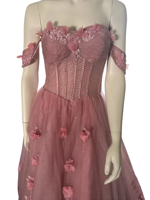 Warm Notices Quinceanera/Ball Gown Dusty Pink Size 8 NWT - Image 6