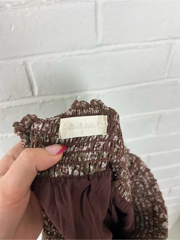Altar’d State Brown Floral Mini Skirt Size S - Image 3