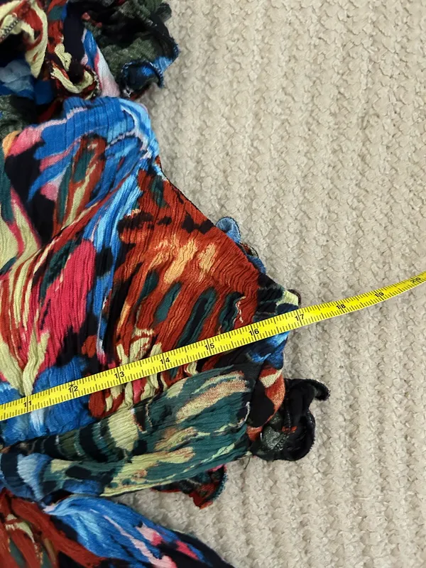 Tropical print low cut, cutout maxi dress - Image 6