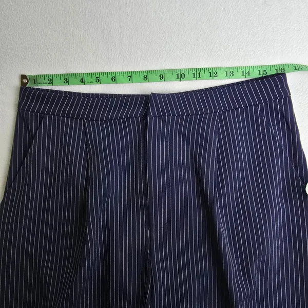 Princess Polly NWT Navy Pinstripe Wide Leg Pants High‎ Waisted Trousers Size 10 - Image 8