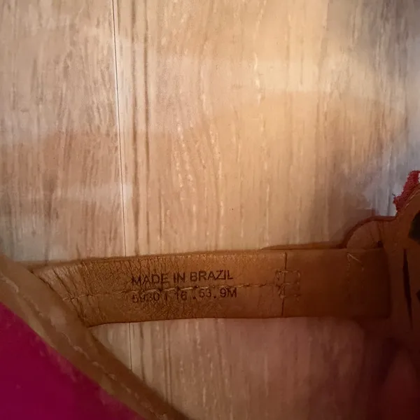 Tory Burch Miller Sandals Women 9M Pink Tan Good Fringe Logo Thong Flats - Image 4