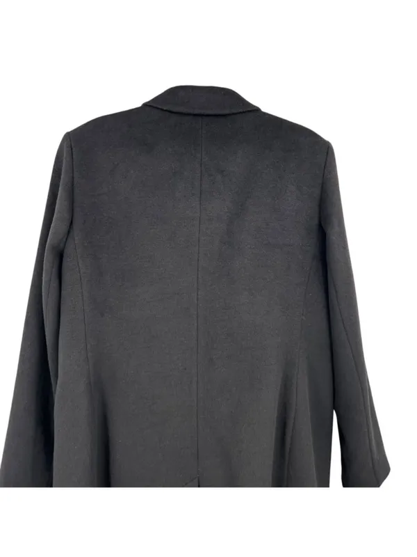 Lauren Ralph Lauren Wool Blend Black Reefer Coat Size 18 Quiet Luxury Minimalist - Image 7
