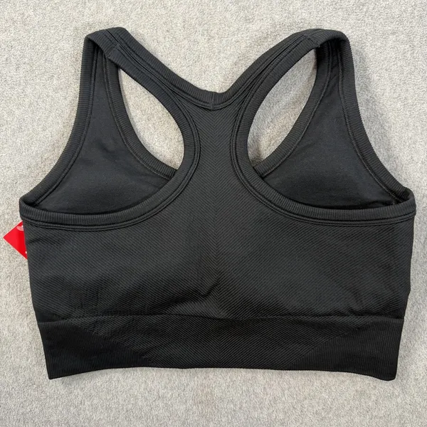 SPANX Rib Seamless Medium Impact Sports Bra Size XL Black Racerback 50238R NWT - Image 8