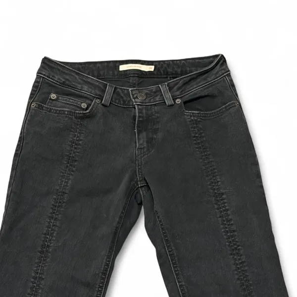 Levis black seamed super low bootcut jeans - Image 3
