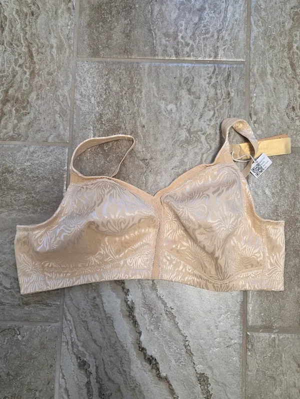Womens Wireless Full Coverage Minimizer Bra Size 48C Unpadded Beige Tan Plus - Image 3