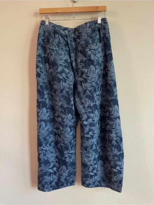 GAP Floral Mid Waist UltraSoft Easy Horseshoe Jeans Size Small - Image 7
