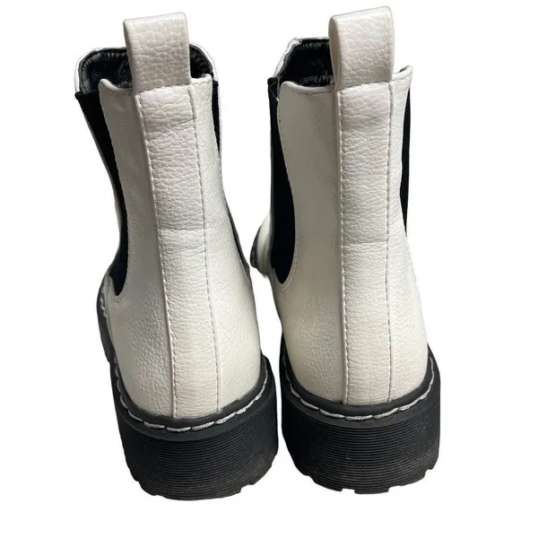 Sincerely Jules white slip on hippie chelsea boots 6 - Image 4