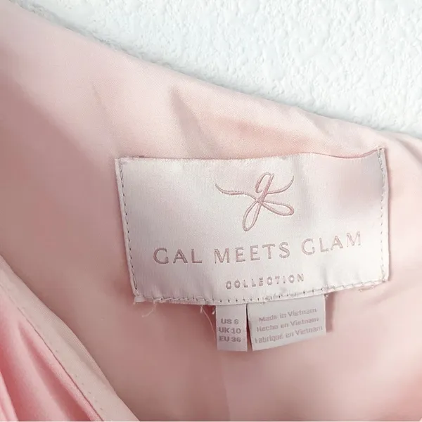 Gal Meets Glam Yvonne Light Pink One Shoulder Glam Wedding Guest Mini Dress - Image 11