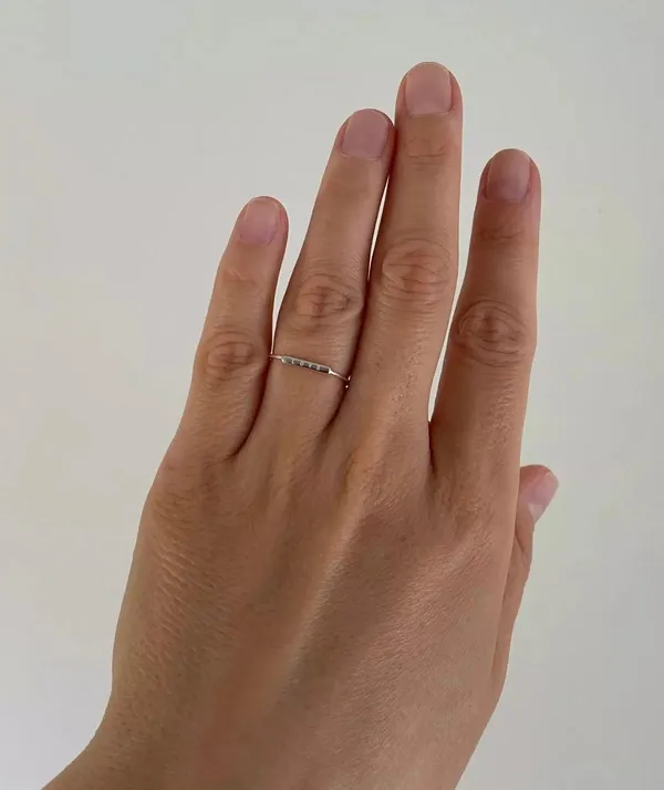Sterling Silver SIZE 5 Gold Plated Dainty 925 Love Letter Ring - Image 2