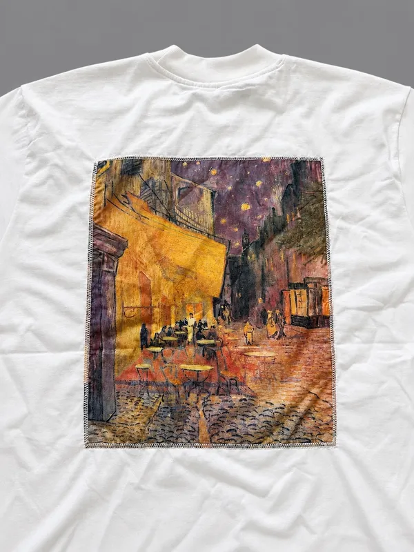 VOX POPULI Brooklyn Book Club Graphic T-Shirt Men’s Medium Cream Oversized Cotton NWT - Image 5