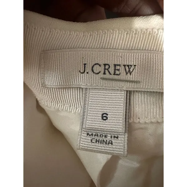 J.Crew Ivory Pleated‎ A-Line Mini Skirt Size 6 Off White 41460 SP13 Womens - Image 4