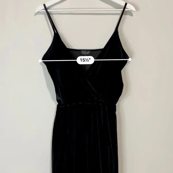 Topshop Women’s Sleeveless Faux Wrap Velvet Jumpsuit Black Size 6 EUC - Image 8