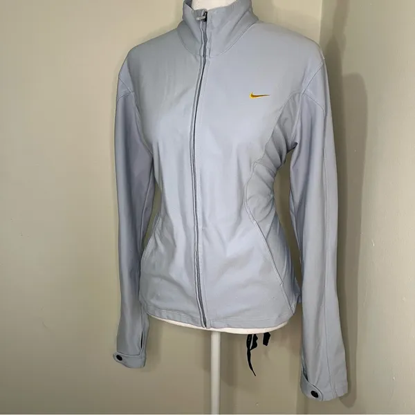 Nike Women's Light Blue Ski running‎ Jacket size M - Image 2