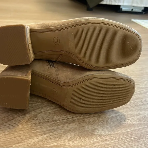 a new day Tan Suede Heeled Boots - Image 5