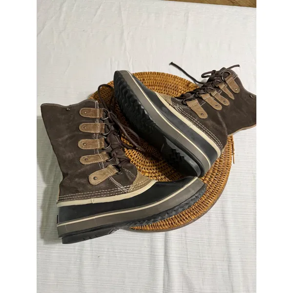 Sorel Joan of Arctic Waterproof Suede Winter Snow Boots Brown Tan Women - Image 6
