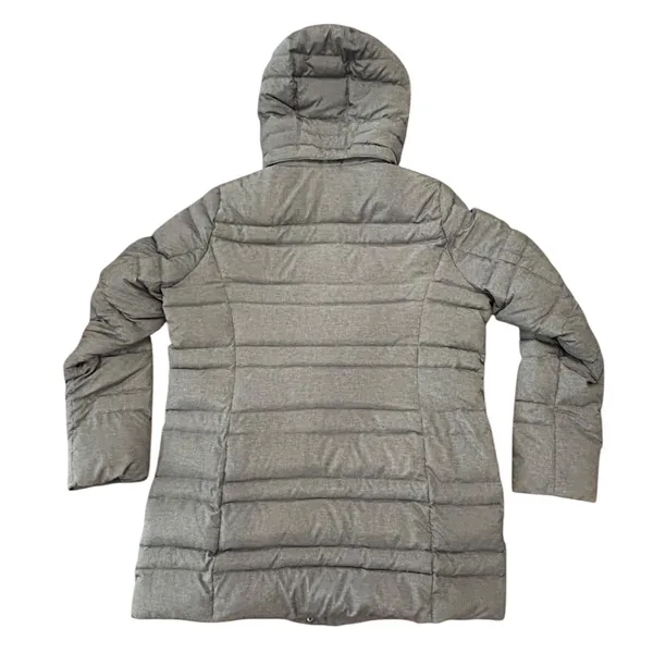 Lands' End Heather Blue Puffer Coat Hooded Winter Jacket 80% Down Gorpcore - Image 5