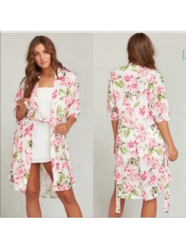Show Me Your MuMu Floral Pink & Green Robe - Image 2